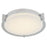 Abra Lighting Matrix 3 Light Flat Round Flushmount, Chrome
