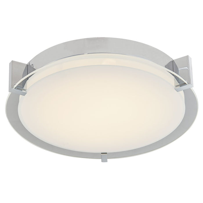 Abra Lighting Matrix 3 Light Flat Round Flushmount, Chrome
