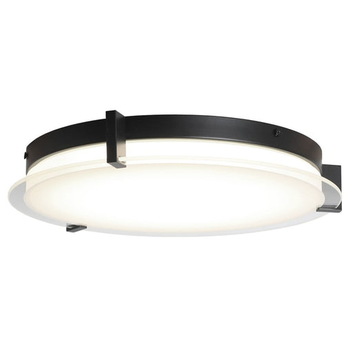 Abra Lighting Matrix 1 Light 14" Flat Round Flushmount, Black