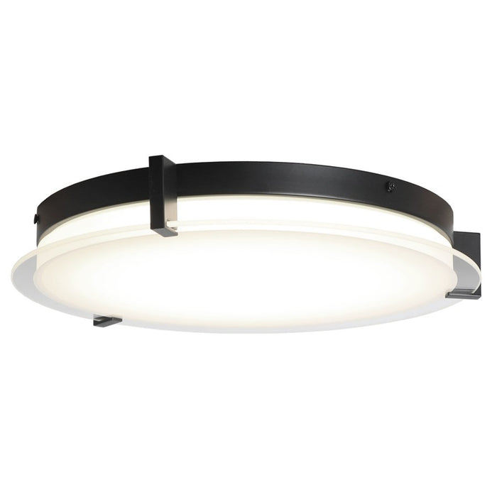 Abra Lighting Matrix 1 Light 14" Flat Round Flushmount, Black