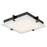 Abra Lighting Matrix 1 Light 12" Flat Square Flushmount, Black