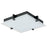 Abra Lighting Matrix 1 Light 12" Flat Square Flushmount, Black