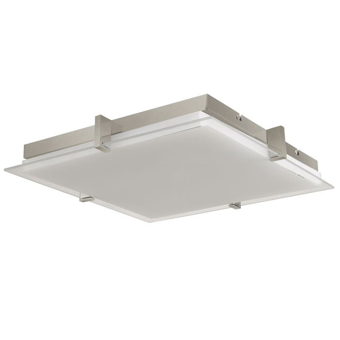 Abra Lighting Matrix 1 Light 12" Flat Square Flushmount, Nickel