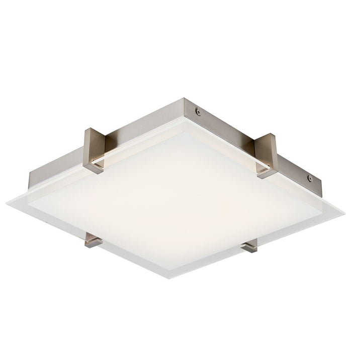 Abra Lighting Matrix 1 Light 12" Flat Square Flushmount, Nickel