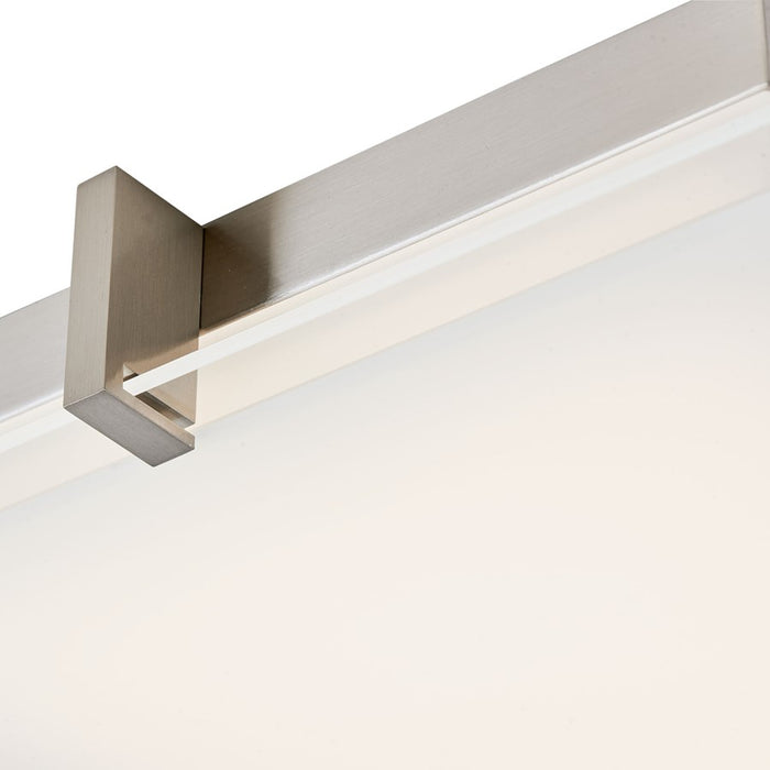 Abra Lighting Matrix 1 Light 12" Flat Square Flushmount, Nickel