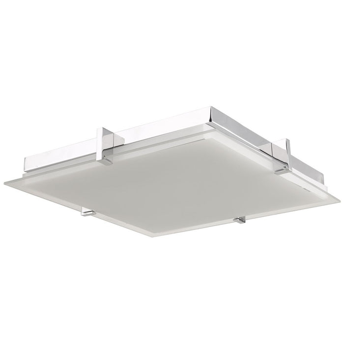 Abra Lighting Matrix 1 Light 12" Flat Square Flushmount, Chrome