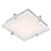 Abra Lighting Matrix 1 Light 12" Flat Square Flushmount, Chrome