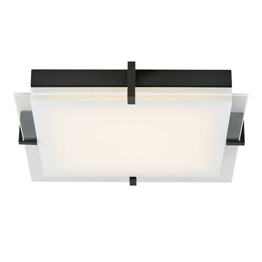 Abra Lighting Matrix 1 Light 15" Flat Square Flushmount, Black