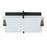Abra Lighting Matrix 1 Light 15" Flat Square Flushmount, Black