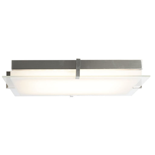 Abra Lighting Matrix 1 Light 15" Flat Square Flushmount, Nickel