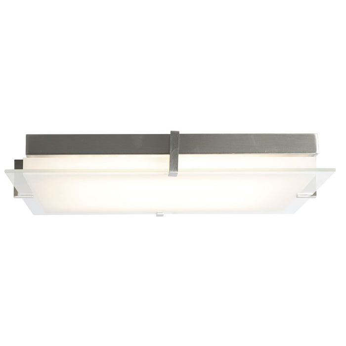 Abra Lighting Matrix 1 Light 15" Flat Square Flushmount, Nickel