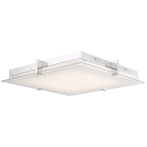 Abra Lighting Matrix 1 Light 15" Flat Square Flushmount, Chrome