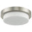 Abra Lighting Step 1 Light 11" Stepped Opal Flushmount, Nickel