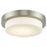 Abra Lighting Step 1 Light 11" Stepped Opal Flushmount, Nickel