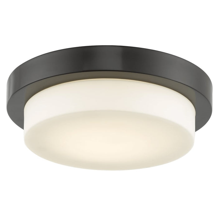 Abra Lighting Step 1 Light 11" Stepped Opal Flushmount, Bronze