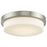 Abra Lighting Step 1Lt 13" Stepped Opal Flushmount, Nickel - 30015FM-BN-STEP
