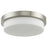 Abra Lighting Step 1 Light 13" Stepped Opal Flushmount, Nickel