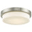 Abra Lighting Step 1 Light 13" Stepped Opal Flushmount, Nickel