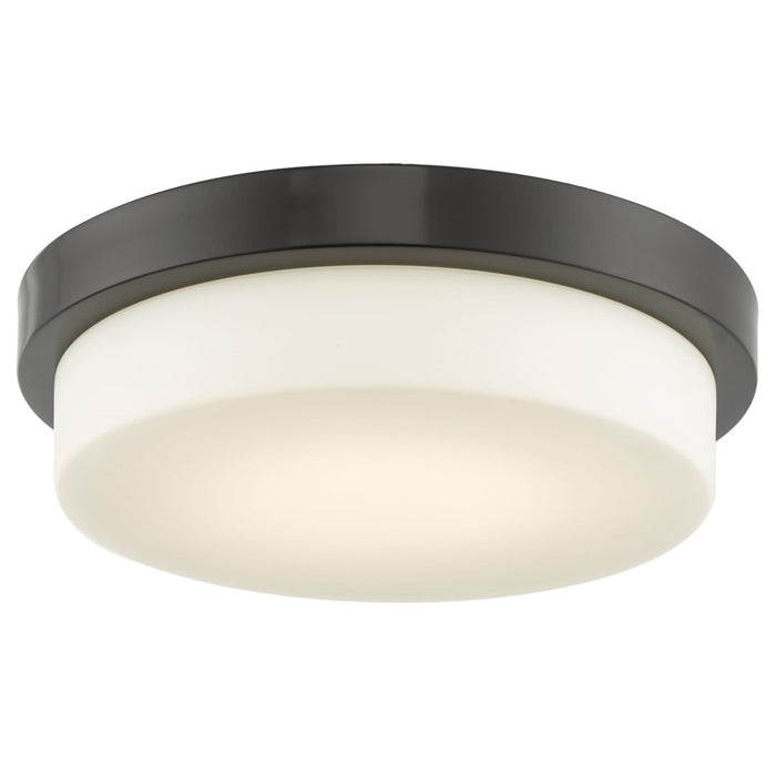 Abra Lighting Step 1 Light 13" Stepped Opal Flushmount, Bronze