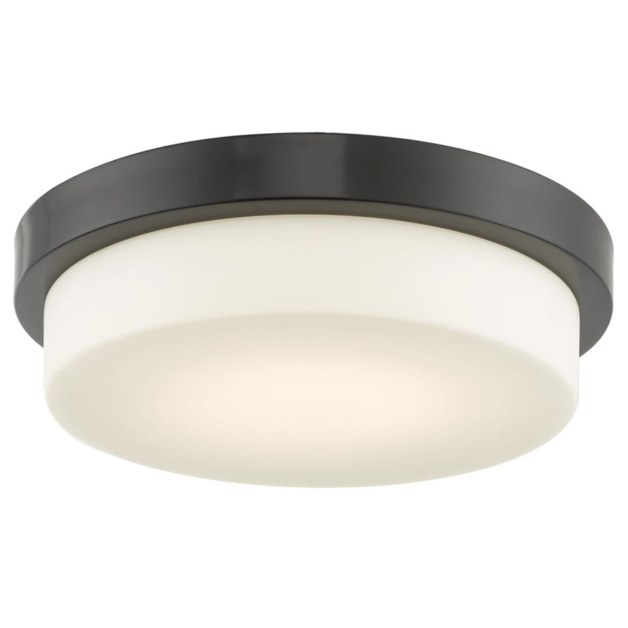 Abra Lighting Step 1 Light 13" Stepped Opal Flushmount, Bronze