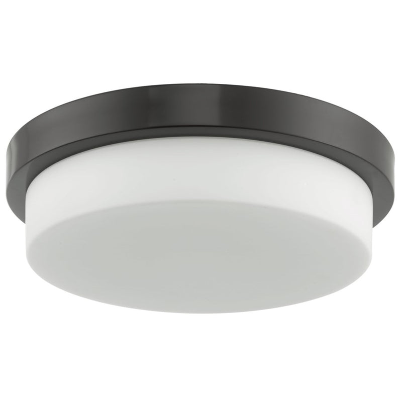 Abra Lighting Step 1 Light 13" Stepped Opal Flushmount, Bronze