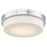 Abra Lighting Step 1 Light 13" Stepped Opal Flushmount, Chrome