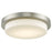 Abra Lighting Step 1 Light 16" Stepped Opal Flushmount, Nickel