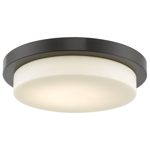 Abra Lighting Step 1Lt 16" Stepped Opal Flushmount, Bronze - 30016FM-BZ-STEP