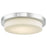 Abra Lighting Step 1 Light 16" Stepped Opal Flushmount, Chrome