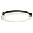 Abra Lighting Matrix 1 Light 18" Flat Round Flushmount, Black