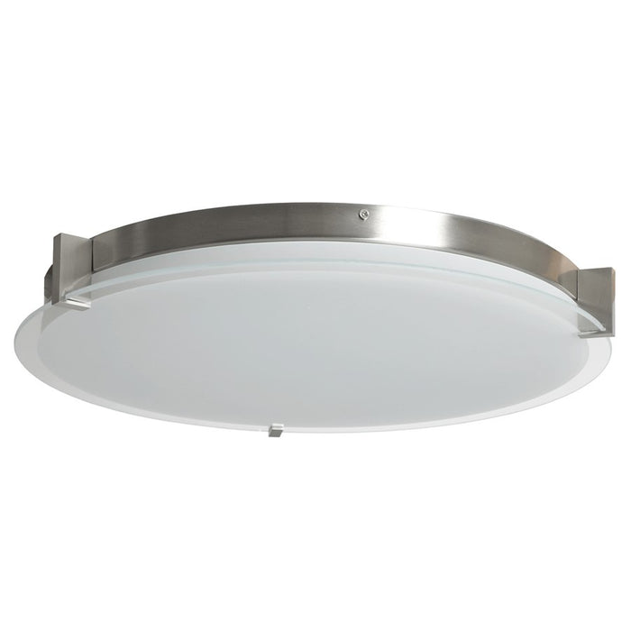 Abra Lighting Matrix 1 Light 18" Flat Round Flushmount, Nickel