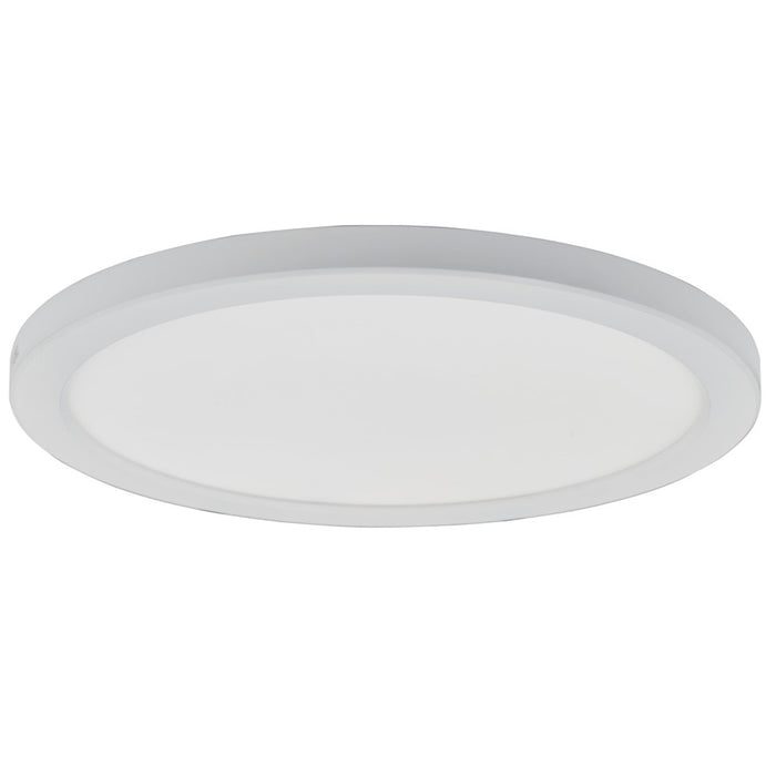 Abra Lighting Trix 1 Light 12" Slim Disc Flushmount, White