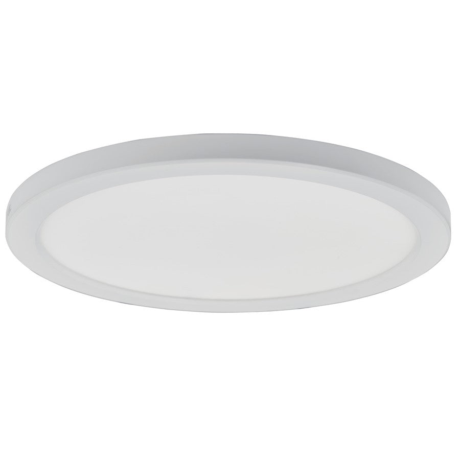 Abra Lighting Trix 1 Light 12" Slim Disc Flushmount, White