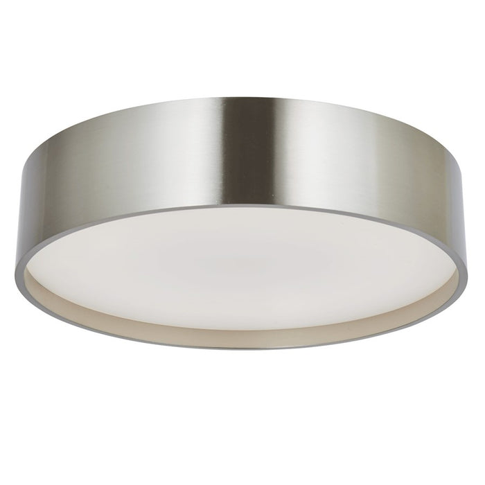 Abra Lighting Snare 1 Light 10" Cylinder/Frost Flushmount, Nickel