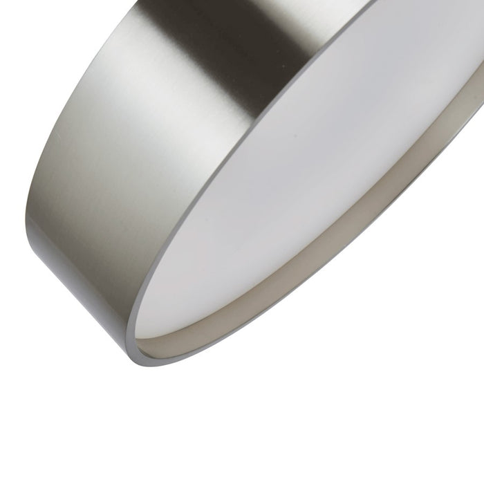 Abra Lighting Snare 1 Light 10" Cylinder/Frost Flushmount, Nickel