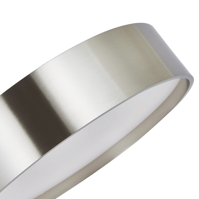 Abra Lighting Snare 1 Light 10" Cylinder/Frost Flushmount, Nickel