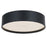 Abra Lighting Snare 1 Light 10" Cylinder/Frost Flushmount, Black