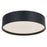 Abra Lighting Snare 1 Light 10" Cylinder/Frost Flushmount, Black