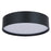 Abra Lighting Snare 1 Light 10" Cylinder/Frost Flushmount, Black