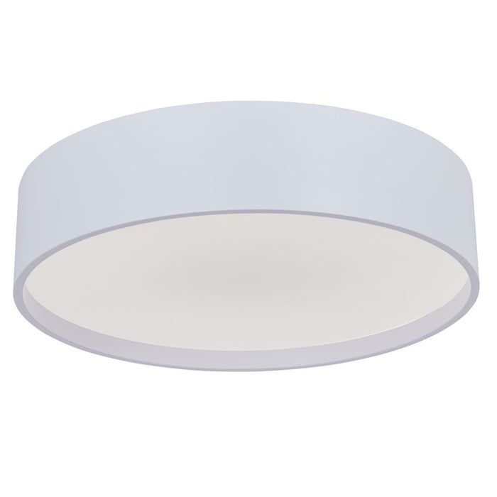 Abra Lighting Snare 1 Light 10" Cylinder/Frost Flushmount, White