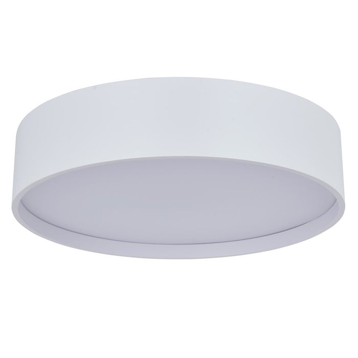 Abra Lighting Snare 1 Light 10" Cylinder/Frost Flushmount, White