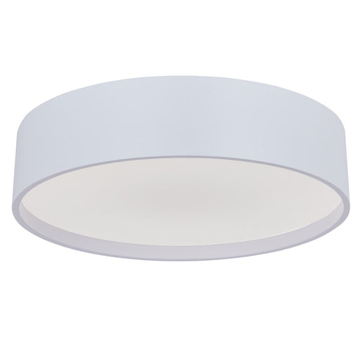 Abra Lighting Snare 1 Light 10" Cylinder/Frost Flushmount, White
