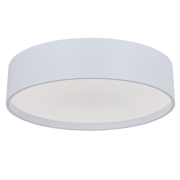 Abra Lighting Snare 1 Light 10" Cylinder/Frost Flushmount, White