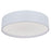 Abra Lighting Snare 1 Light 10" Cylinder/Frost Flushmount, White