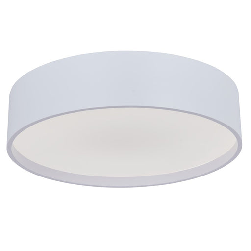 Abra Lighting Snare 1 Light 10" Cylinder/Frost Flushmount, White