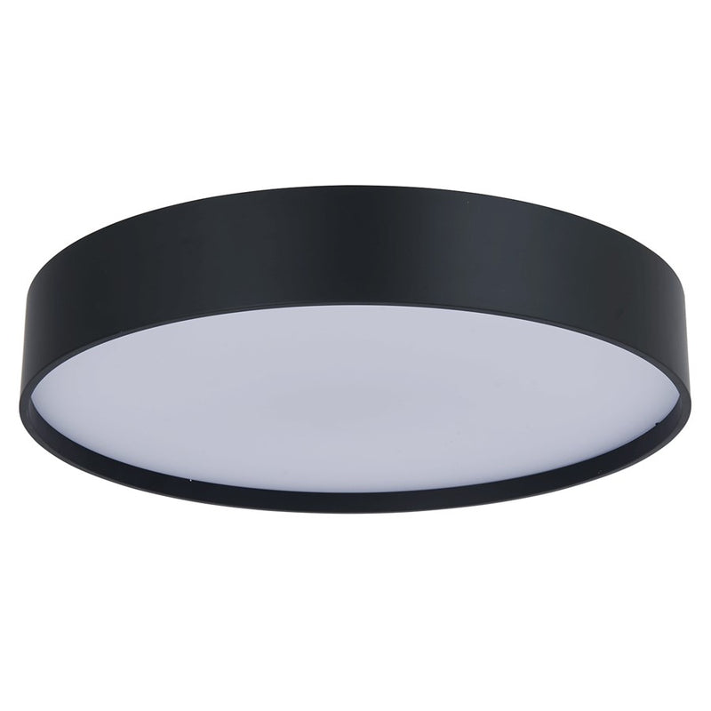 Abra Lighting Snare 1 Light 14" Metal Cylinder/Frost Flush, BK