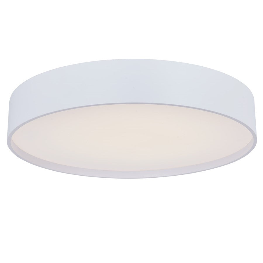 Abra Lighting Snare 1 Light 14" Metal Cylinder/Frost Flush, White