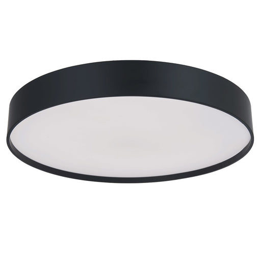 Abra Lighting Snare 1 Light 17" Metal Cylinder/Frost Flush, BK