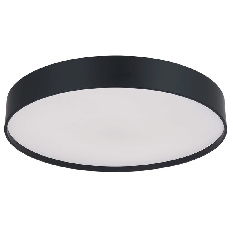 Abra Lighting Snare 1 Light 17" Metal Cylinder/Frost Flush, BK