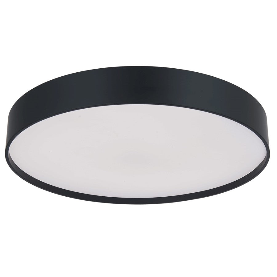 Abra Lighting Snare 1 Light 17" Metal Cylinder/Frost Flush, BK